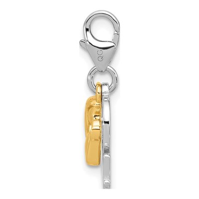 Sterling Silver CZ Mother's Love Mom Charm – view 3