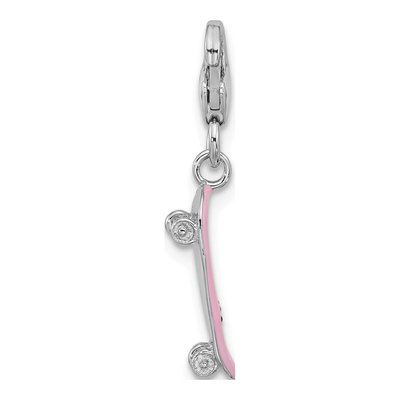 Sterling Silver Skateboard Charm – view 4