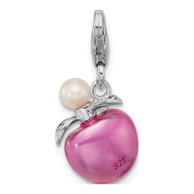 Sterling Silver Freshwater Cultured Pearl Perfume Bottle Charm – view 3