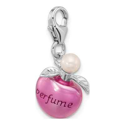 Sterling Silver Freshwater Cultured Pearl Perfume Bottle Charm – view 4