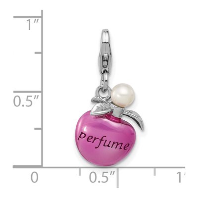 Sterling Silver Freshwater Cultured Pearl Perfume Bottle Charm – view 5