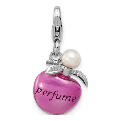 Sterling Silver Freshwater Cultured Pearl Perfume Bottle Charm