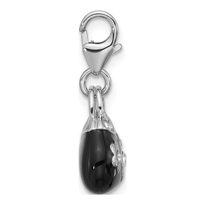 Sterling Silver Crystal Purse Charm – view 3