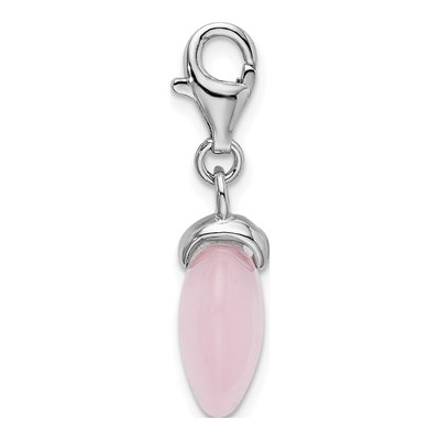 Sterling Silver Quartz Heart Charm – view 3