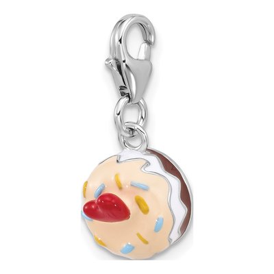 Sterling Silver Enameled Cake Charm – view 5