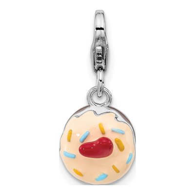 Sterling Silver Enameled Cake Charm
