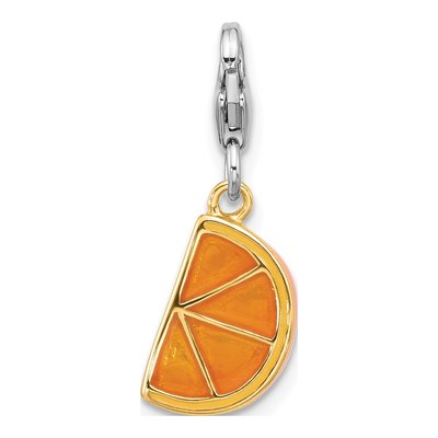 Sterling Silver Crystal Slice Charm – view 4