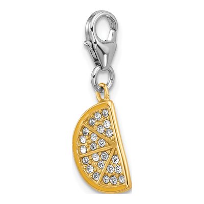 Sterling Silver Crystal Slice Charm – view 5