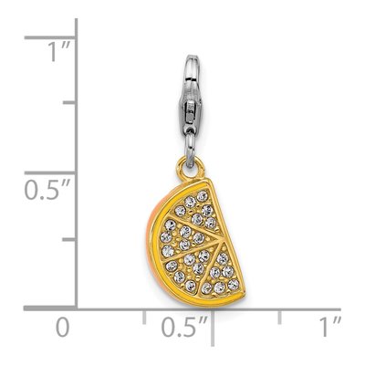 Sterling Silver Crystal Slice Charm – view 6