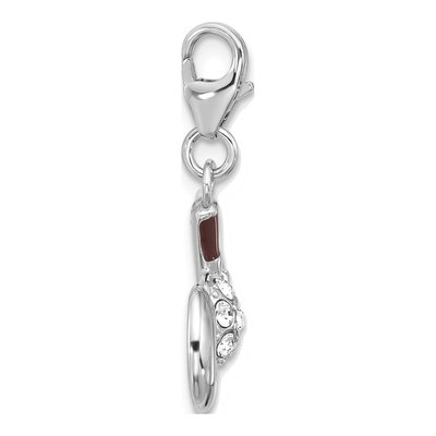 Sterling Silver Crystal Golf Charm – view 3