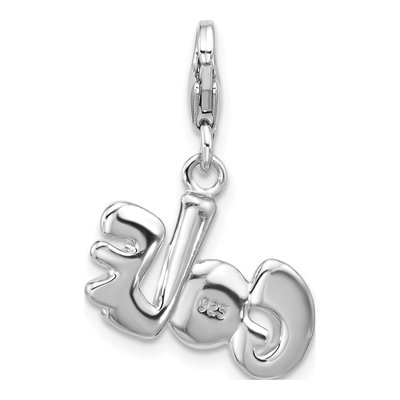 Sterling Silver Crystal Golf Charm – view 4