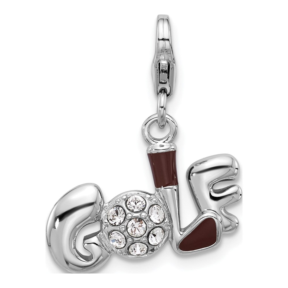 Sterling Silver Golf Charm with Lobster Clasp