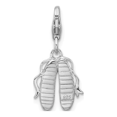 Sterling Silver Ballet Shoes Charm – view 4