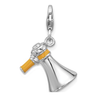 Sterling Silver Megaphone Charm – view 4