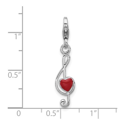 Sterling Silver Treble Clef Charm – view 5