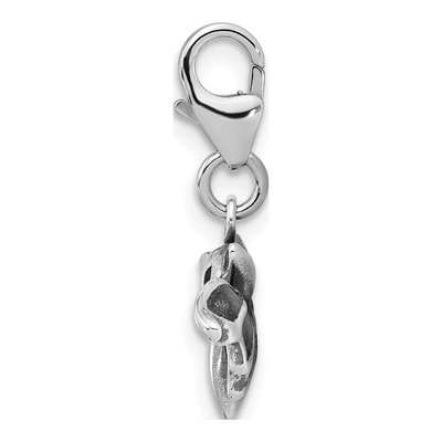 Sterling Silver 3D Bat Charm – view 3