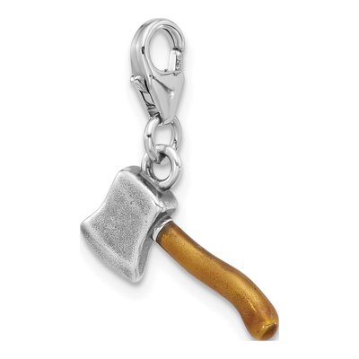 Sterling Silver 3D Axe Charm – view 5