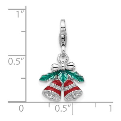 Sterling Silver Christmas Bells Charm – view 5