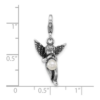 Sterling Silver Pearl Angel Charm – view 5