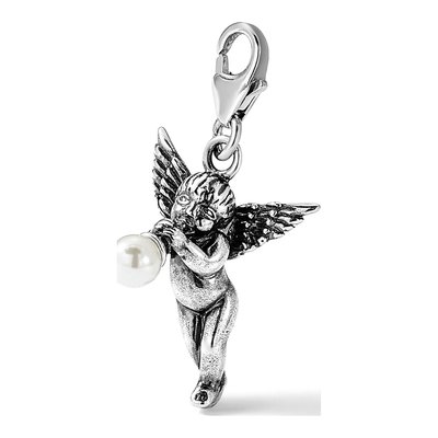 Sterling Silver Pearl Angel Charm – view 6