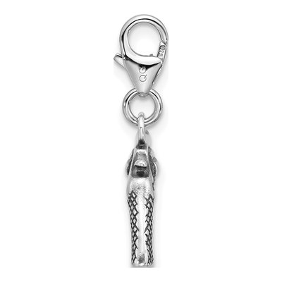 Sterling Silver 3D Pistol Charm – view 3