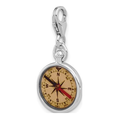 Sterling Silver Reversible Compass Charm – view 5