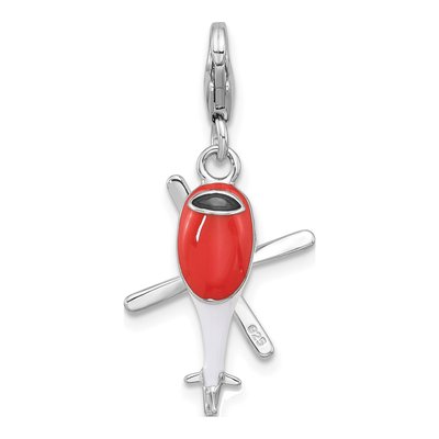 Sterling Silver 3D Helicopter Charm – view 4
