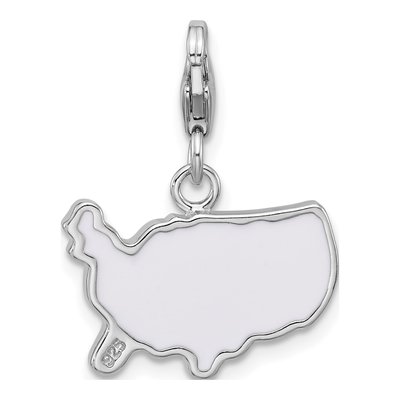 Sterling Silver American Flag Charm – view 4