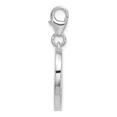Sterling Silver Flag Heart Charm – view 3