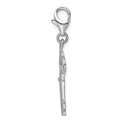 Sterling Silver Skeleton Key Charm – view 3