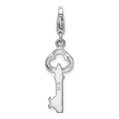 Sterling Silver Skeleton Key Charm – view 4