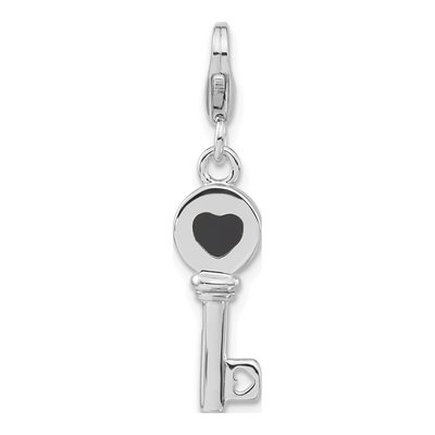 Sterling Silver Enamel Key Charm