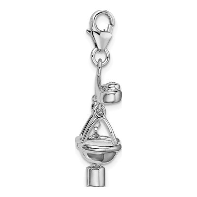 Sterling Silver Scales of Justice Charm – view 3