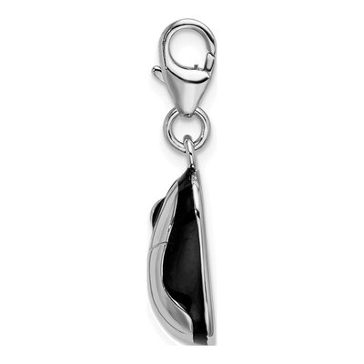 Sterling Silver Enamel Mouse Charm – view 3