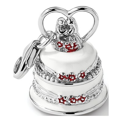 Sterling Silver Wedding Cake Charm – view 5
