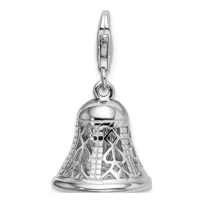 Sterling Silver 3-D Bell Charm – view 4