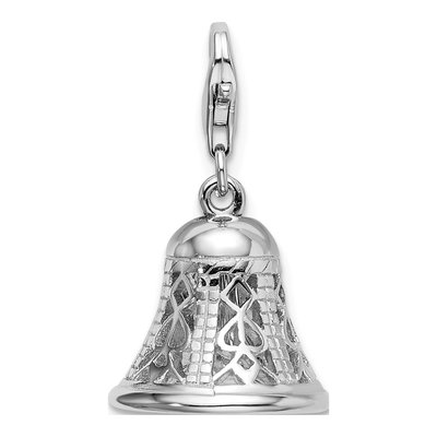 Sterling Silver 3-D Bell Charm
