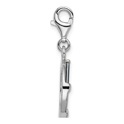 Sterling Silver Circle Frame Charm – view 3