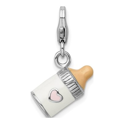Sterling Silver Baby Bottle Charm