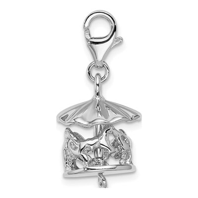 Sterling Silver Carousel Charm – view 3
