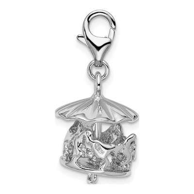 Sterling Silver Carousel Charm – view 4