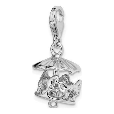 Sterling Silver Carousel Charm – view 5