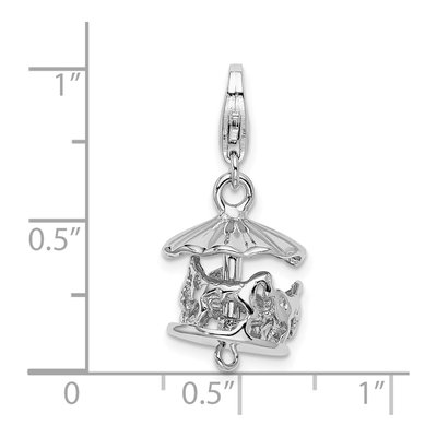 Sterling Silver Carousel Charm – view 6