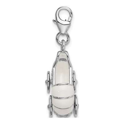 Sterling Silver Baby Carriage Charm – view 3