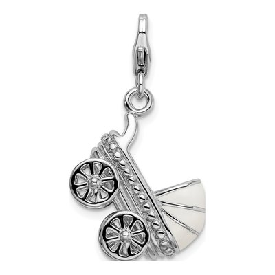 Sterling Silver Baby Carriage Charm