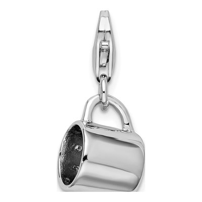Sterling Silver 3-D Baby Cup Charm – view 4