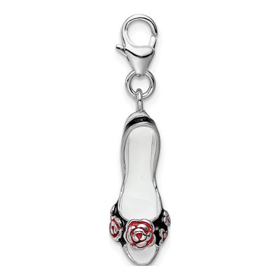 Sterling Silver 3-D High Heel Charm – view 3