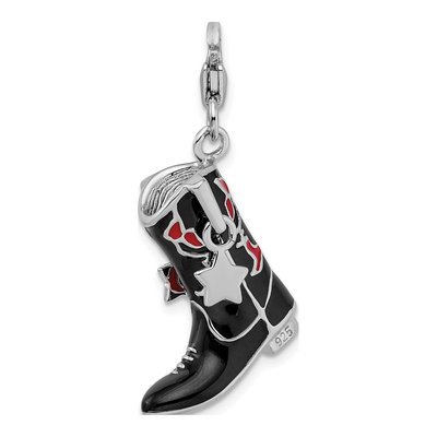 Sterling Silver Cowboy Boot Charm – view 4