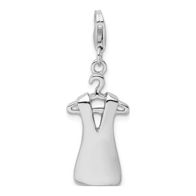 Sterling Silver Dress on Hanger Charm