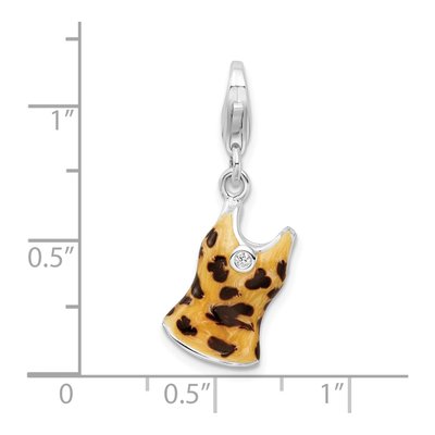 Sterling Silver CZ Tank Top Charm – view 5